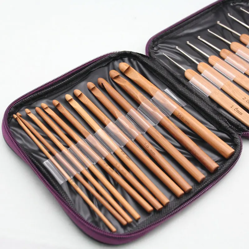 Looen-Brand-20pcs-Bamboo-Crochet-Hooks-Needles-Knit-Weave-Craft-Yarn-Sewing-Tools-Knitting-Bamboo-Crochet (2)