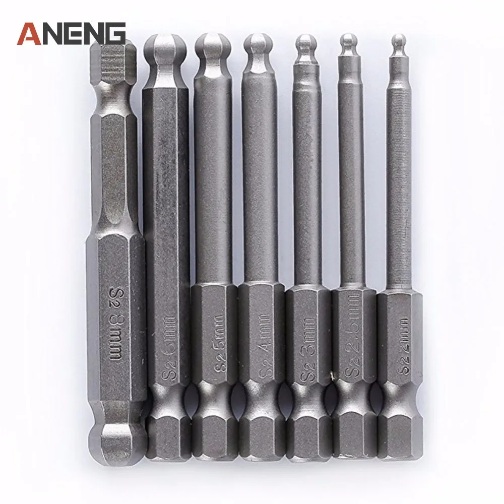 Buy 7pcs S2 Steel Ball End Screw Driver Hexagon Head