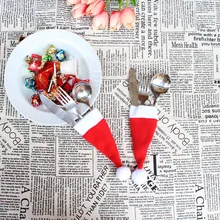 10 шт./партия, новинка, мини-шапка Санта-Клауса, Рождественский праздничный леденец, топ, Топпер, декор для конфет, украшения, шляпа для конфет, подарок для детей