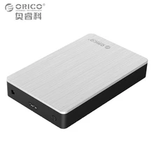 ORICO Aluminum 3.5″ USB3.0 to SATAIII Case External Hard Disk Drive Enclosure 8TB 3.5 SSD/SATA HDD Adapter Support UASPS Sliver