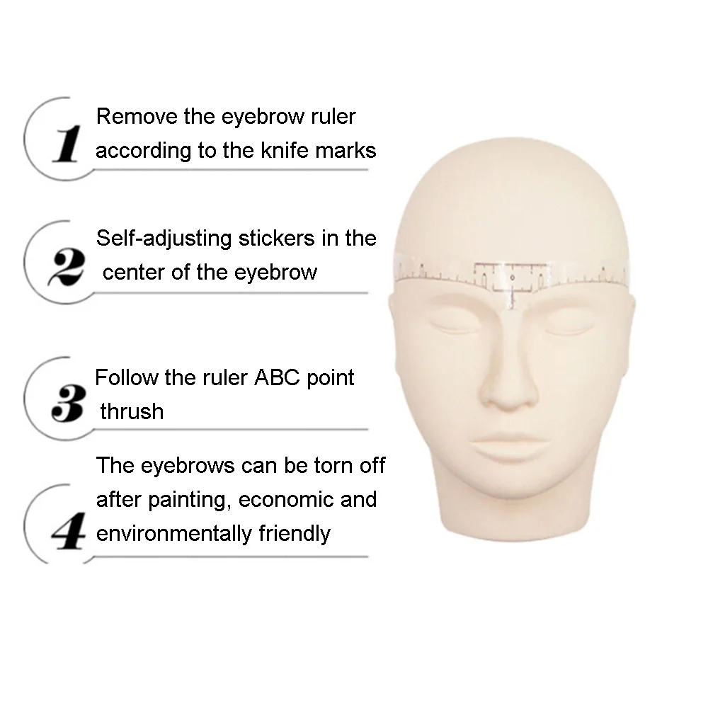 50 шт./партия линейка для бровей инструмент для измерения бровей направляющая для бровей линейка инструменты для макияжа тату измерительные линейки наклейка