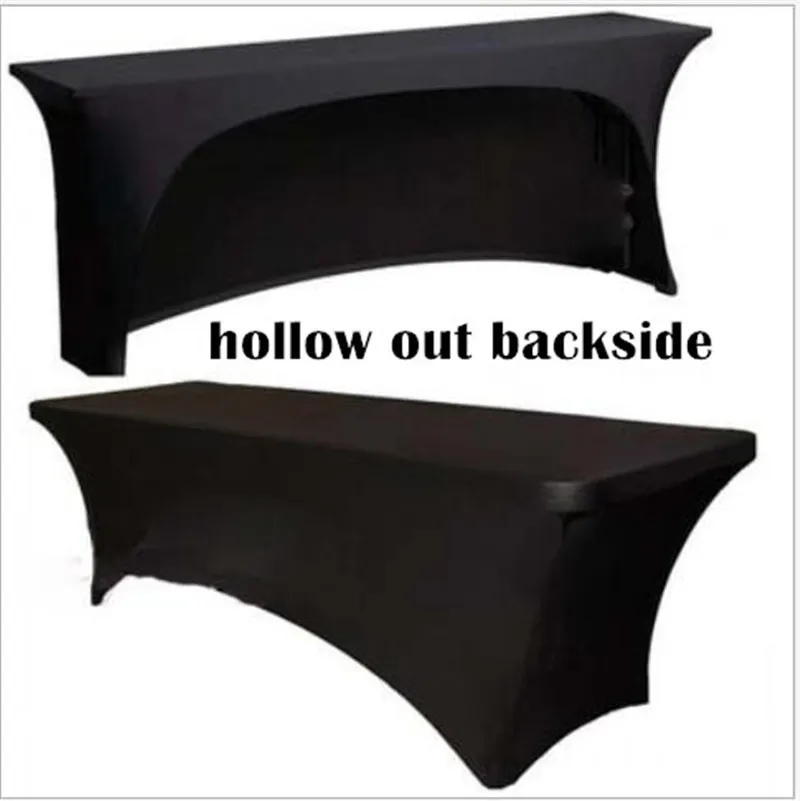  Hollow-out Backside Rectangular Table Cover Spandex Lycra Stretch WEDDING PARTY BUFFETHotel Party M