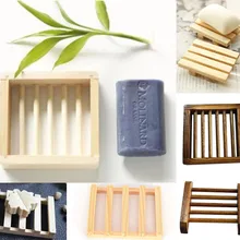 6 видов стилей деревянный натуральный бамбуковая мыльница лоток держатель для хранения мыло стойки плиты Box Контейнер для ванной душ