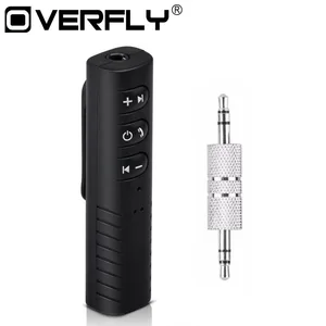 Overfly Bluetooth приемники авто приемник мм автомобиля 3,5 мм jack Hands free Bluetooth динамик музыкальный автомобиль Bluetooth Aux для дропшиппинг - изображение