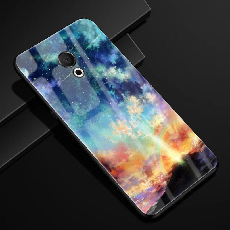 Чехол из закаленного стекла для Meizu 15 Lite M15, Твердый чехол для Meizu 15 Lite M15, стеклянный задний чехол для Meizu M15 15 Lite, чехол - Цвет: 30