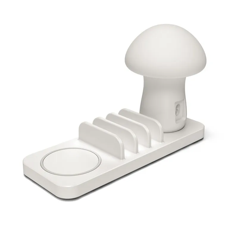 

Multiple USB Phone Charger Mushroom Lamp Charging Station for Multiple Devices 3 USB Ports with Wireless QC 3.0 USB charge