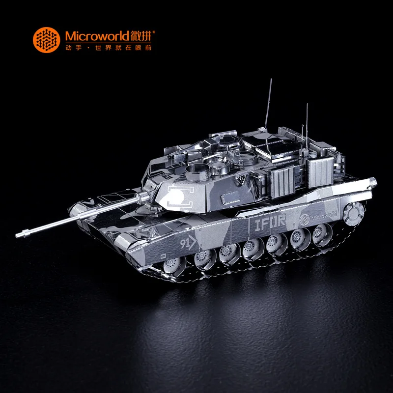 M1 ABRAMS модель танка DIY лазерная резка головоломка модель 3D нано металлическая головоломка игрушки для взрослых подарок с бесплатной доставкой