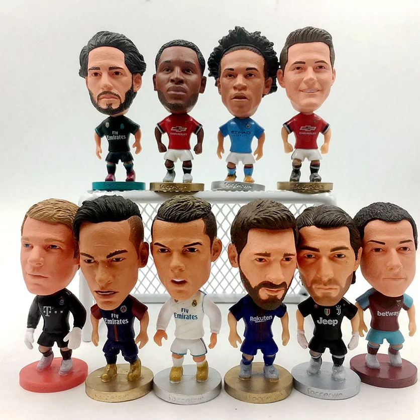 

Europe Super Hot Soccer Star Player Action Figure Football Model Toys Doll Messi Ronaldo Neymar Pogba Buffon Salah 2019 Hot