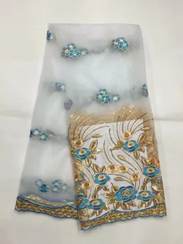 

Fashionable high-end African lace fabric embroidery high quality African lace fabric African French tulle fabric for the party