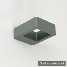 2X post современные водонепроницаемый открытый квадратное настенное бра лампа светодиодный северно-Европейский простой светодиодный настенный светильник свет бра для наружной стены