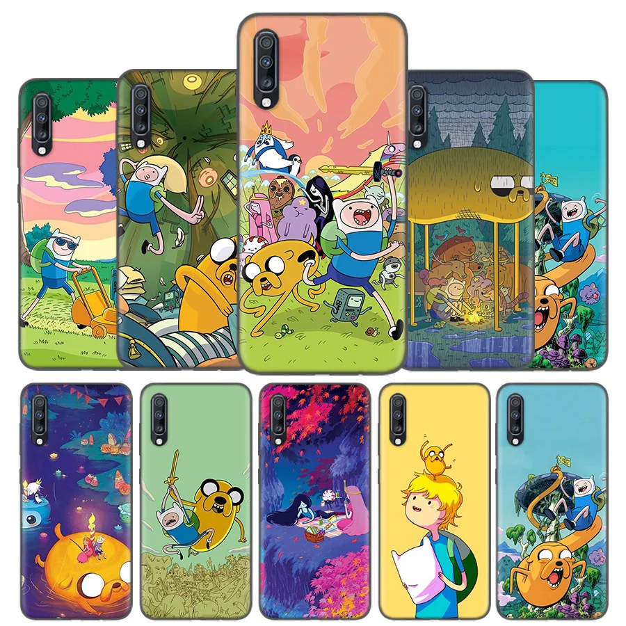 

Silicone Case Cover For Samsung Galaxy A50 A80 A70 A40 A30 A20 A20e A10 A8 A7 A6 Plus 2018 Note 10 9 8 Adventure Time Finn Jake