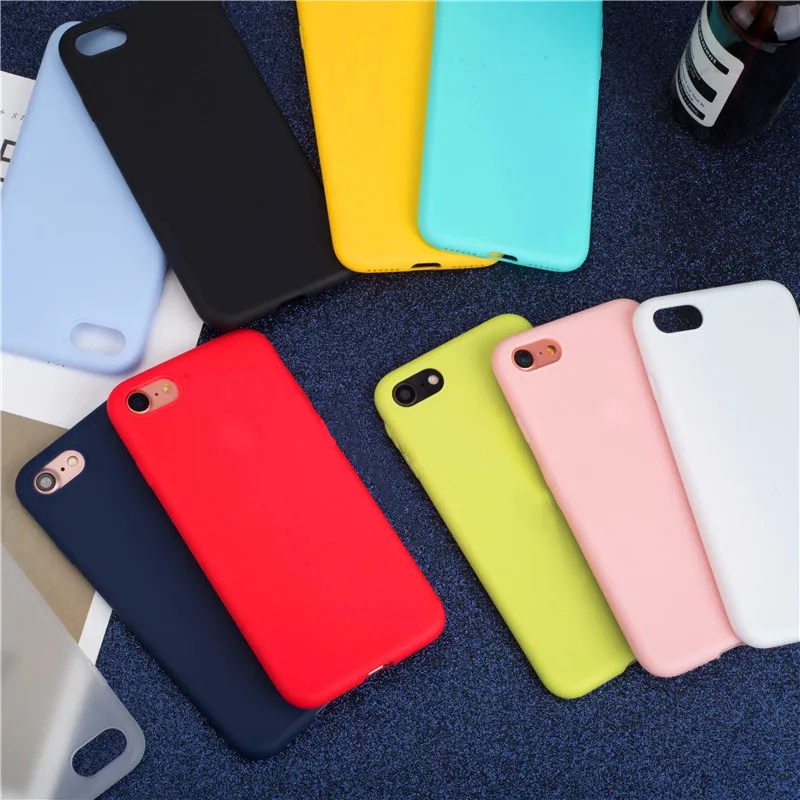 

Luxury Soft Back Matte Color Cases for iPhone 7 plus 8 6 6s X XS max XR 5 5s SE Case Shockproof TPU Silicone Back Cover Capa