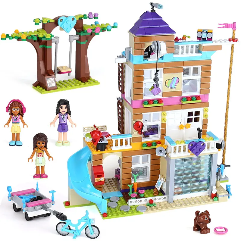 

New 808Pcs Girl Series Friendship House Heartlake City Building Block Kids Bricks Toys Compatible With legoing Friends