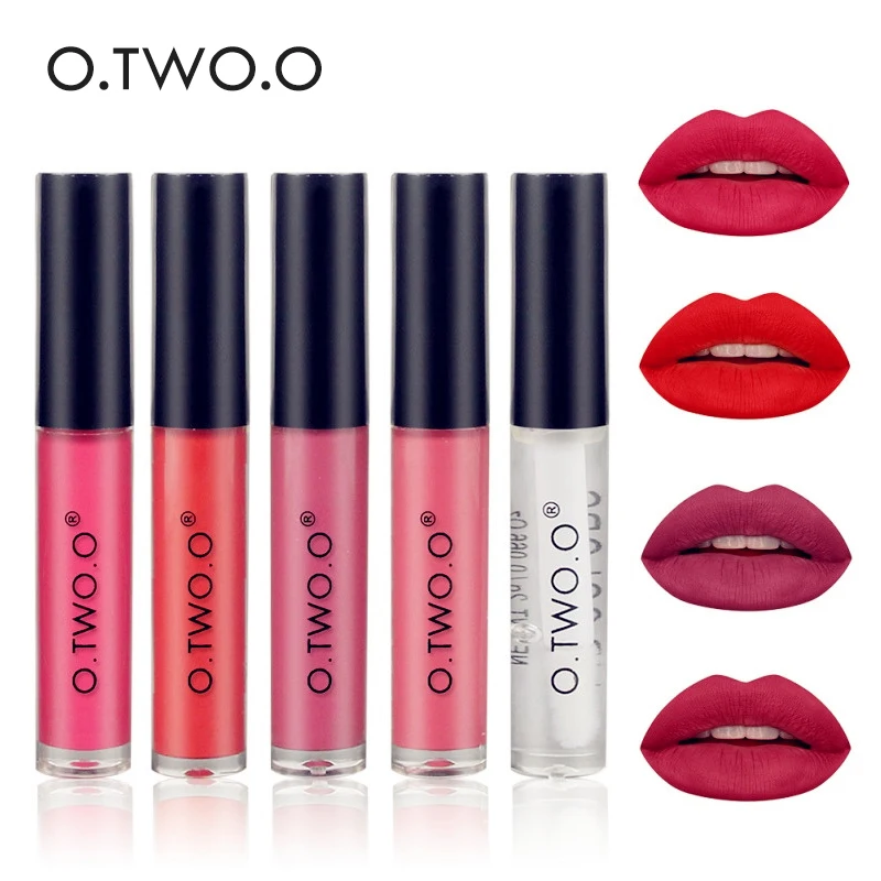 O TWO O Brand Lipstick Set 5pcs Long Lasting Matte Lipstick Set Liquid o-two-o-brand-lipstick-set-5pcs-long-lasting-matte-lipstick-set-liquid