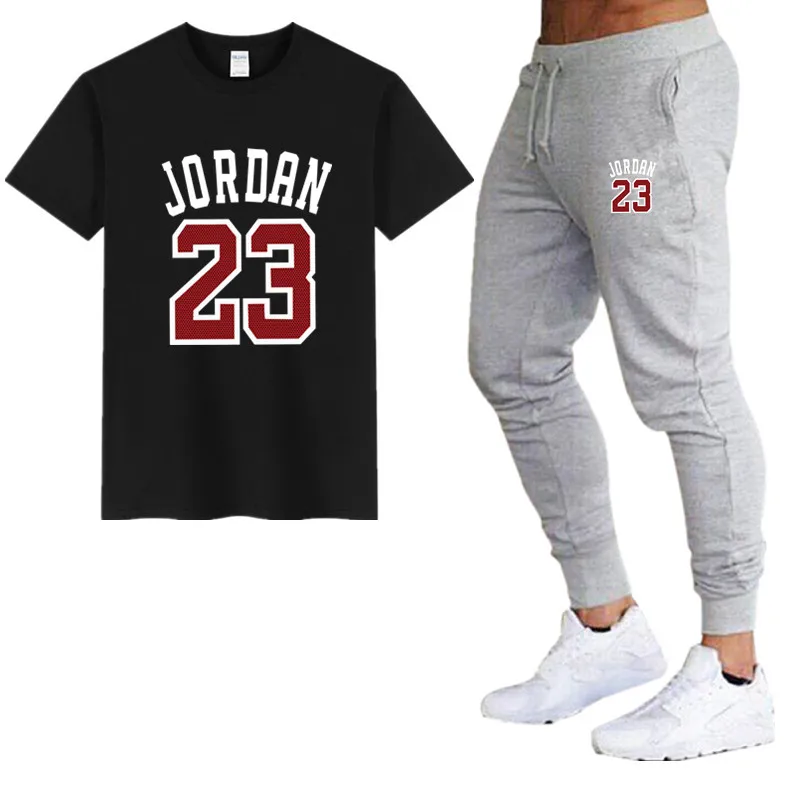 

Men's Sets T Shirts+pants Two Pieces Sets Casual Tracksuit Men/Women New Fashion printing suits sportwear Gyms Fitness trousers