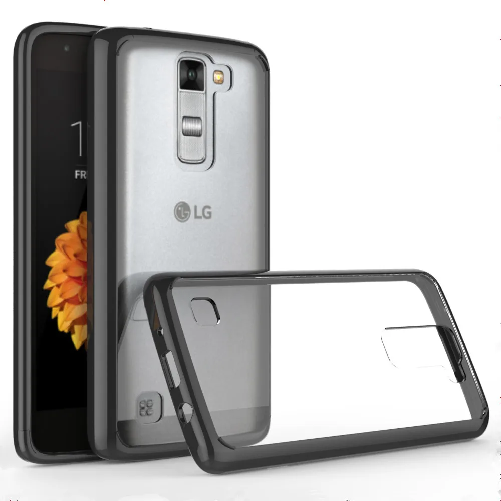 For LG K7 Case Luxury Transparent Hard Acrylic Material Shock Proof Cover Protect Tribute 5 cases |