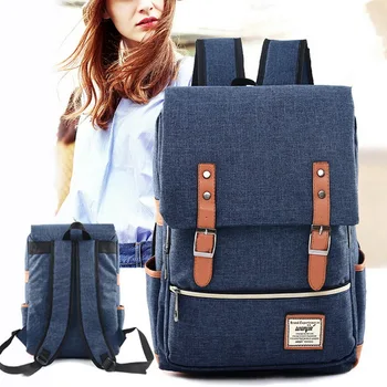

Canvas Backpack Female Schoolbag Fashion Teens Girl School Bags Teenagers Bagpack Large Packbags School Back