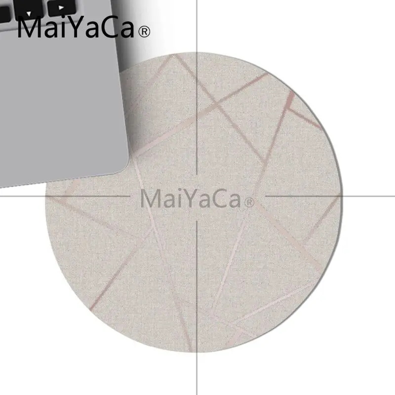 MaiYaCa новые конструкции Мрамор блеск цвета розового золота противоскользящие прочный силиконовый коврик Мышь 200x200 мм 220x220 мм круглый Мышь Pad
