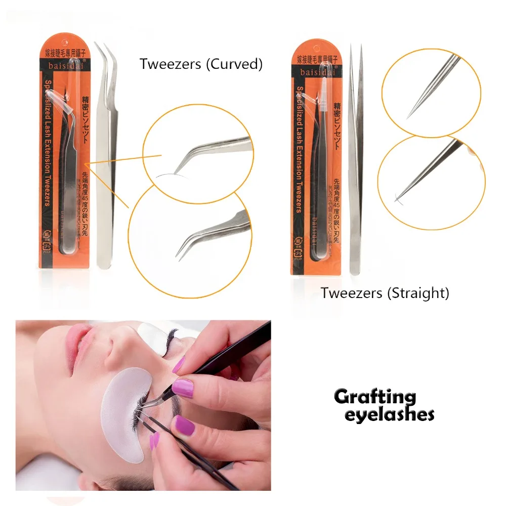 Extensões de Cílios sob Remendo Ferramenta de Beleza com Cola Anmas Rucci Faça Você Mesmo Tira Pad Olho Case Kit 6 Anmas rucci DIY Tira Extensões De Cílios