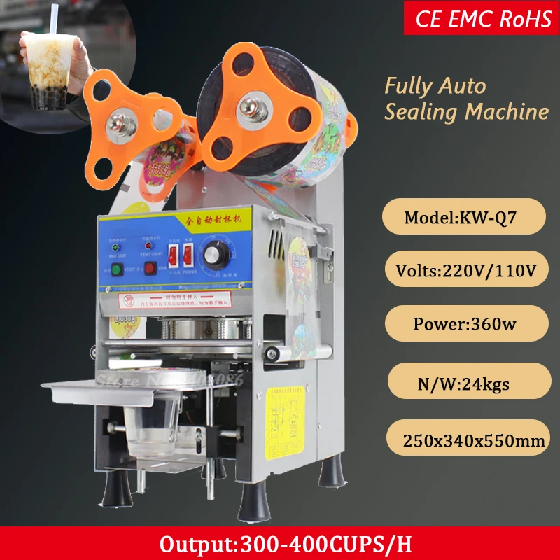 

High quality Fully Automatic Boba Cup Sealing Machine