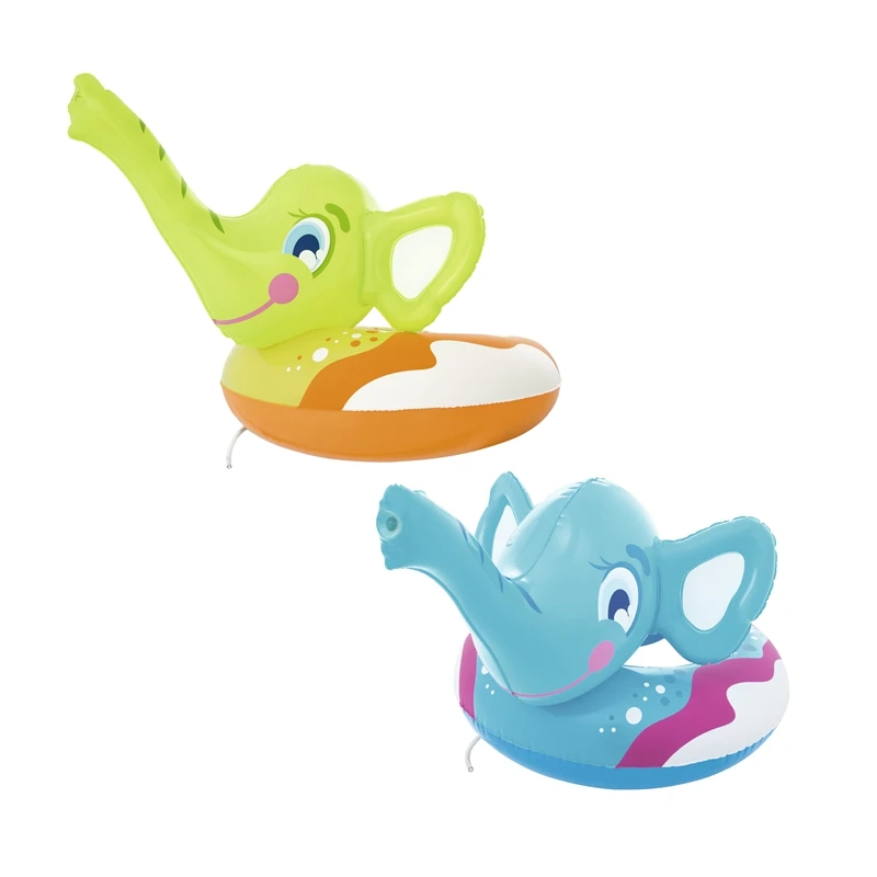 Inflatable Kids Elephant Spray Ring Swim Rings With Hand Pump Swimming