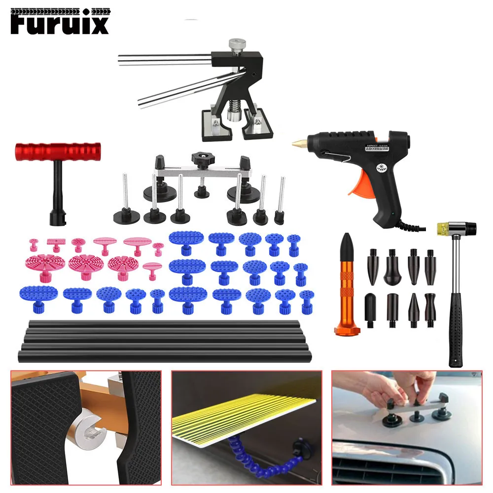 

Paintless Dent Repair Tool PDR Kit Dent lifter Glue gun Line Board Slide hammer Dent Puller Glue Tabs Suction Cup PDR Tool