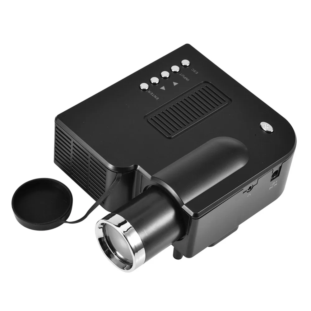 1080P HD Mini Home LED Theater Projector 4 : 3 / 16 :9 HDMI Projector Media Player Portable Video Conference System US Plug