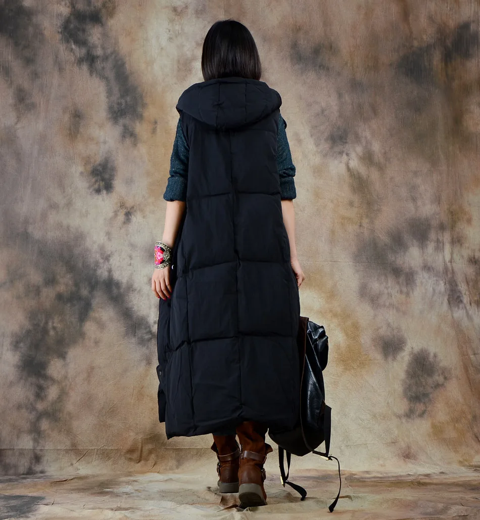 Купить Жилет Женский Длинный С Капюшоном