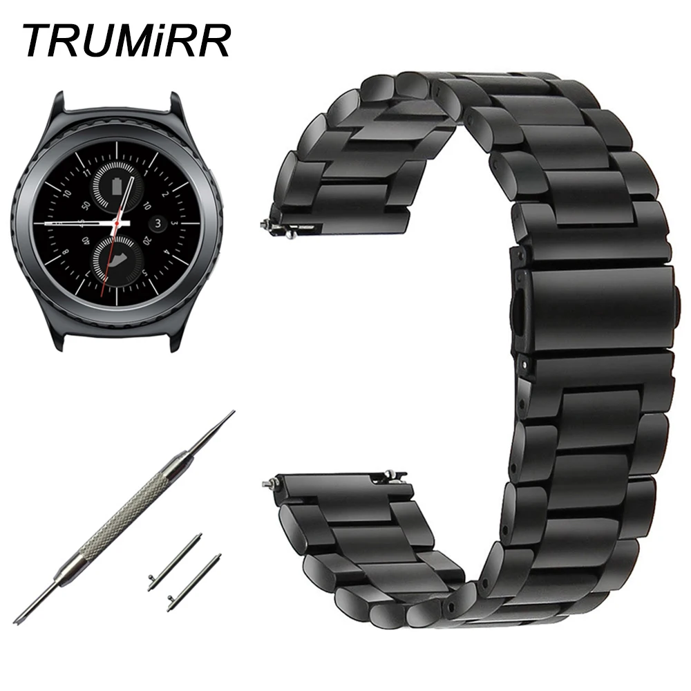 20mm Stainless Steel Watch Band For Samsung Gear S2 Classic R732 / R735 Moto 360 2 42mm Men