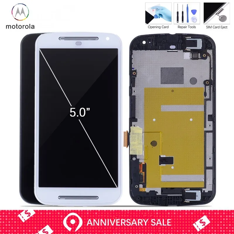 

Display For Moto G2 Display Touch Screen Digitizer Assembly For Motorola Moto G2 LCD XT1068 Replacement Parts