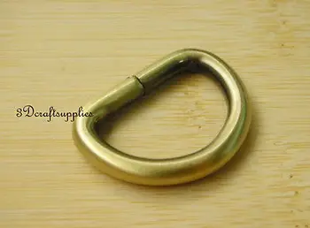 

d ring d-rings purse ring Webbing Strapping anti bronze 25mm 1 inch 12pcs U56