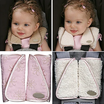 

New Arrival 1 Pair Baby Padded Car Seat Belt Covers Pads Highchair Stroller Shoulder Protector