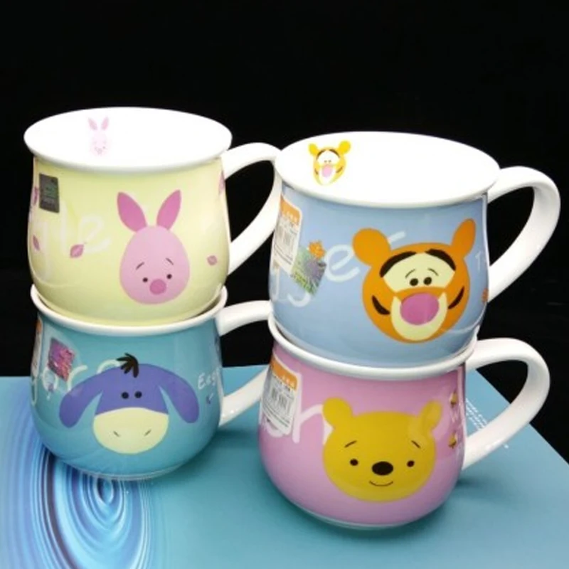 

300ml Cute Winnie the pooh piglet rabbit Ceramic Cups Milk Creative Fashion Mug Coffee Water Cup Cute Breakfast Cup Xmas Gift