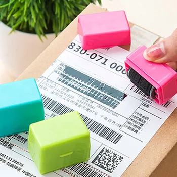 

Mini Roller Self Covering Garbled Confidential Stamps Express List Identity Code Privacy Information Seal Theft Protection