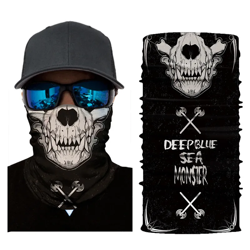 Волшебная маска на Хэллоуин с 3D черепом для мужчин, цифровая печать, солнцезащитный шарф, маски для мужчин и женщин YF2 - Цвет: A59