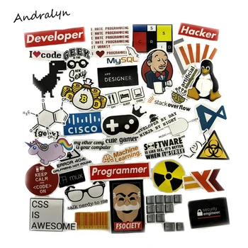 

40 Pcs/Set SQL Programming Stickers Geek Hacker Bitcoin Developer Language APP Logo For Laptop Luggage Car Toy Moto Stickers