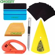 Professional no Scratch Squeegee Spare Fabric Felt Safety Cutter Art Knife Sharp Pointed End Scraper Car Wrap Vinyl Tool Kit K23