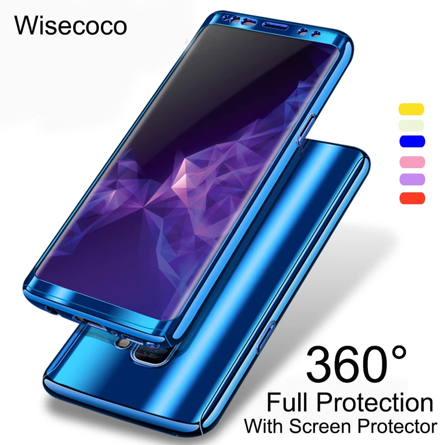 360 градусов Покрытие Зеркало чехол для samsung Galaxy Note 9 8 S10 S9 S8 плюс S7 Край тела Жесткий