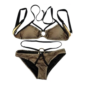 

Hot Women Bikini Set Bandage Swimwear Push-up Padded Bra Swimsuit Beach Top,Black