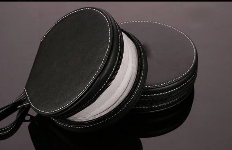 prativerdi Cheap Black Car CD Box DVD Case Automotive Supplies Storage Bag Travel organizer for Home or Car leather CD Holder3