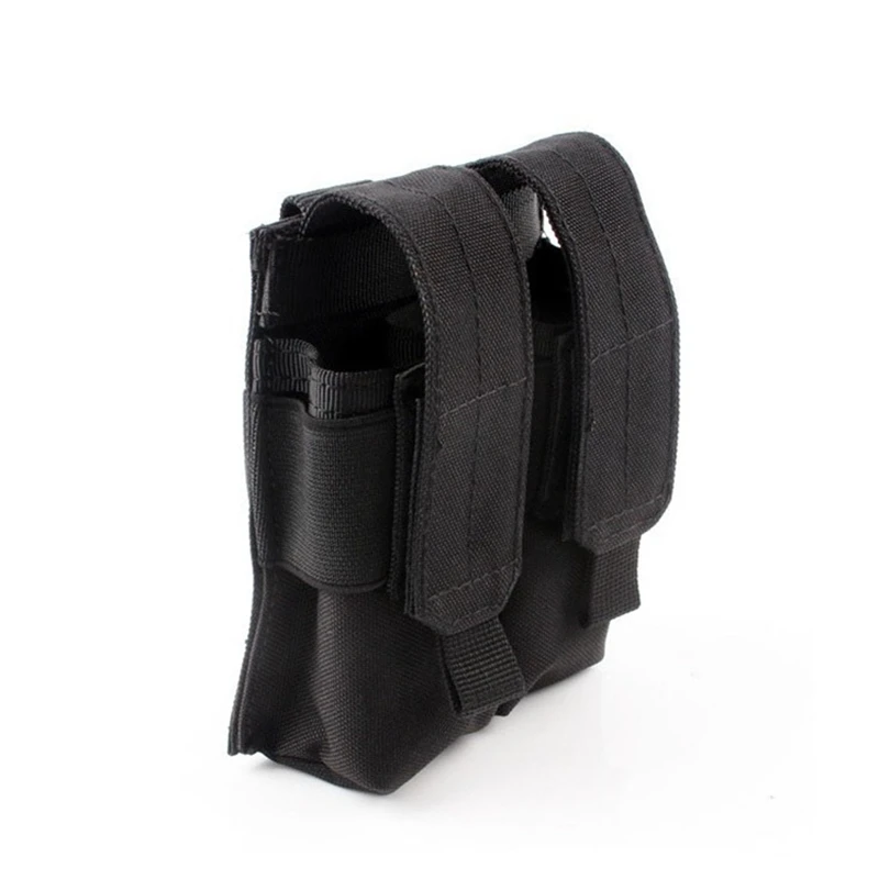

Tactical Molle Dual Double Pistol Magazine Pouch Hunting Airsoft Ammo Bags Paintball Accessories Drop Tool Pouch Bag 600D Nylon
