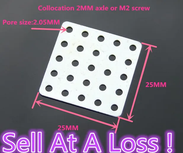 5pcs K331B 25 Hole 25x25MM Porous Square Metal Sheet Aperture 2.1MM DIY Model Parts Sell At A Loss USA Belarus Ukraine