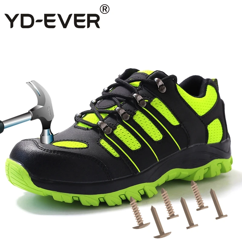 

Big Size Safety Shoes Steel Toe PU Leather Casual Work Shoes Men Fashion Lightweight Breathable Safety Work Boots For Men