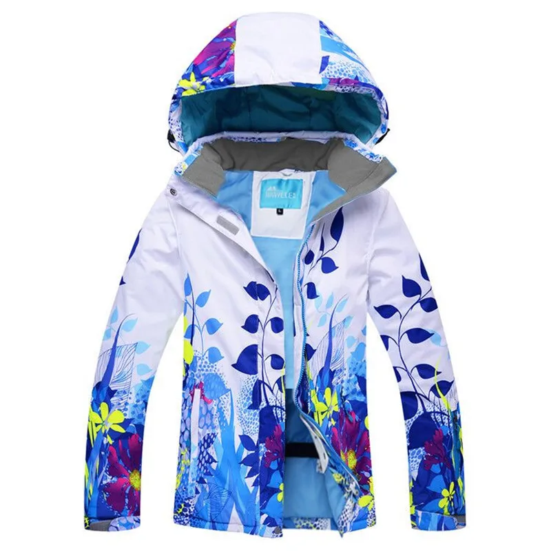 

2019 Women Ski Jacket Snowboard Jacket Windproof Waterproof Clothing Skiing Snowboard Clothing Female Super Warm Coat Flower New