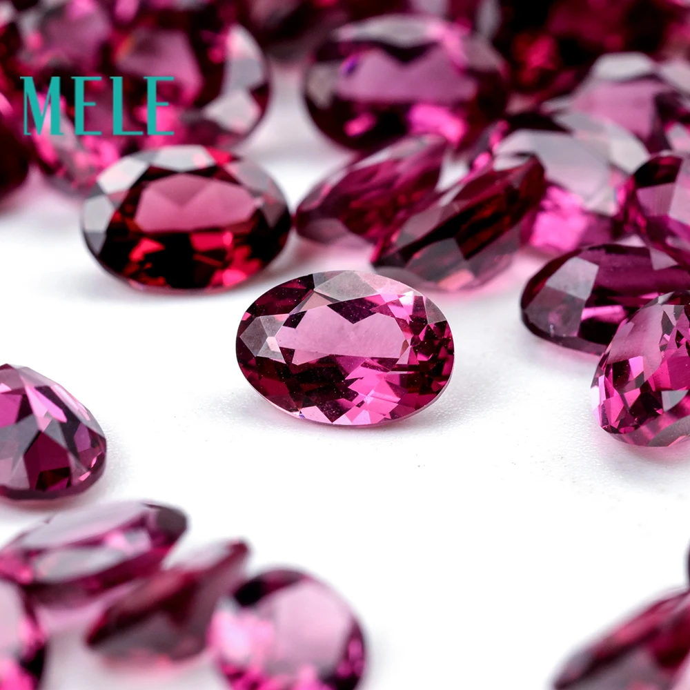 Gemstone Garnet 5X7mm 10Pcs Natural Pyrope Jewelry Making Red Garnet Oval Cut And Weight Diy Loose Gemstones With Hight Quality