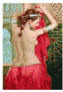

Frameless diy oil paintings by numbers for adults paint by number for home decor canvas painting 4565cm Belly dance