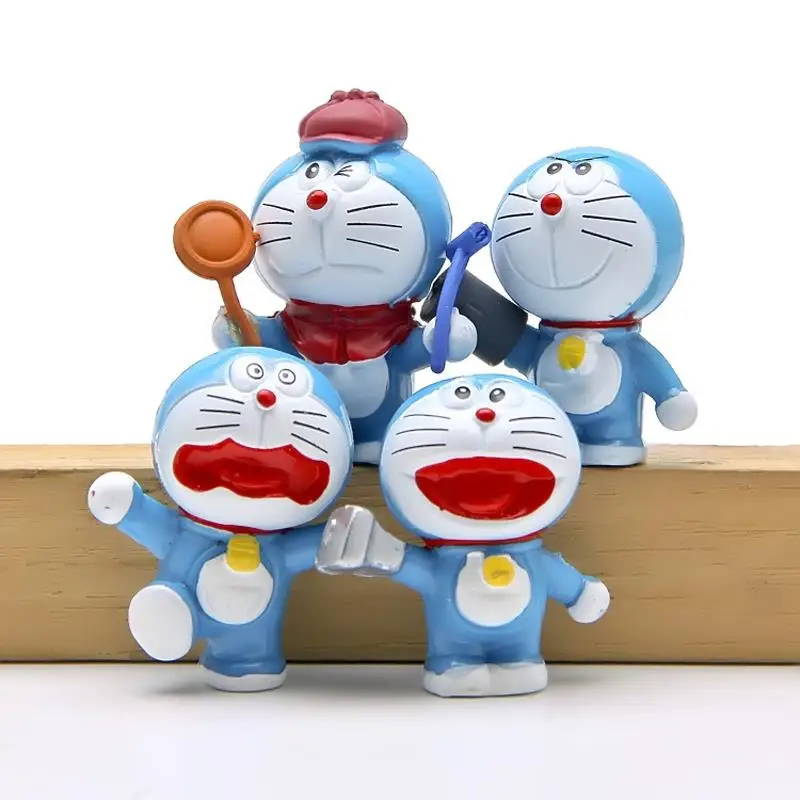 4pcs/lot Cute Cute Doraemon Action Figures Doraemon Classic PVC Action