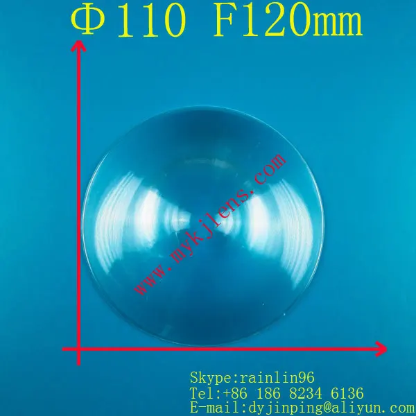 

Optical acrylic Biconvex lens diameter 110mm focal length 120mm for DIY 3D google cardboard VR,fresnel lens solar heat