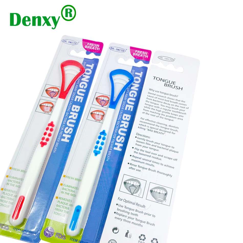 

Denxy 10pc Tongue Brush Deep Clean Tongue Cleaner Oral Care Oral hygiene Scraper Cleaning Tongue Scraper Keep Fresh Breath