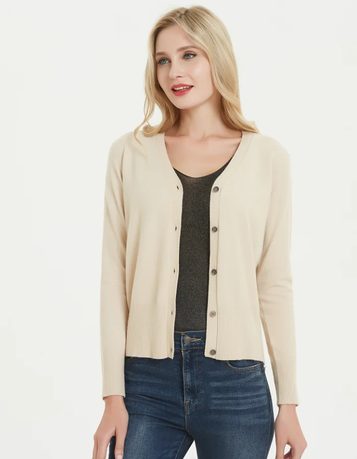 Women's Cardigan Long Sleeve Shell button Down Basic Classic Soft Knit Cardigan Sweater